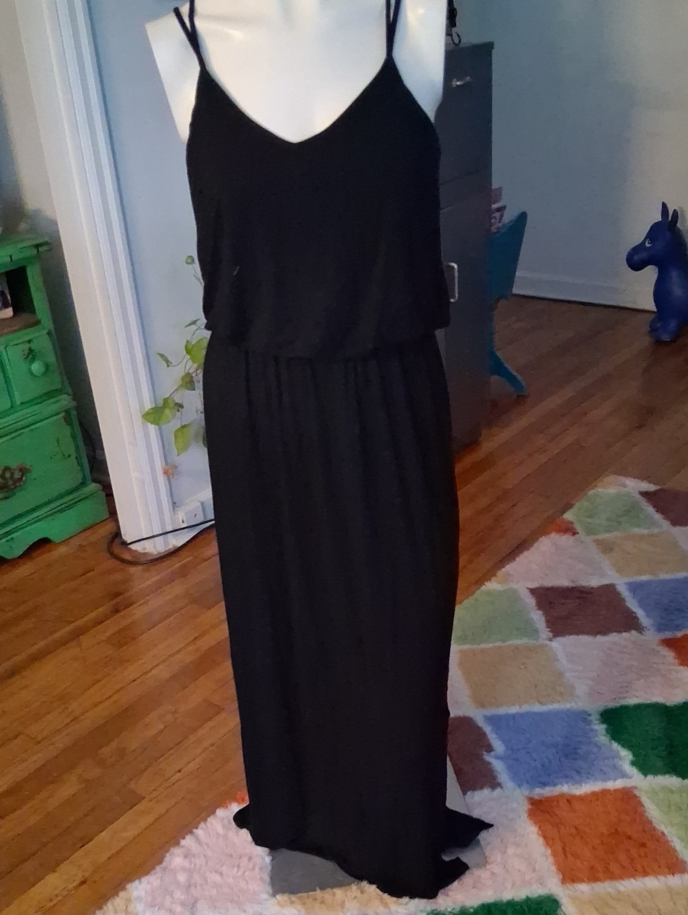 Papermoon Black Sleeveless V-Neck Maxi Dress